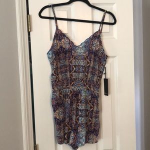 F21 Multicolor patterned romper